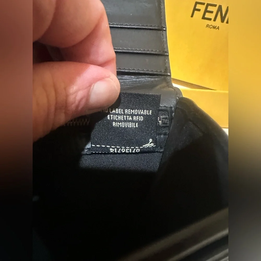Fendi Vitello Continental Fluffy Artista Leather Wallet